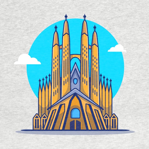 La Sagrada Familia Cartoon Illustration by Catalyst Labs